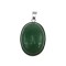 Pandantiv argint mare cu aventurin verde natural 25x18 MM