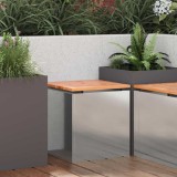 VidaXL Bancă de grădină Argintiu 40 x 40 x 43 cm Oțel galvanizat 874917