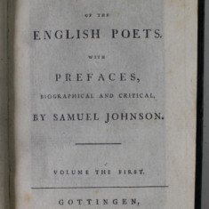 THE WORKS OF THE ENGLISH POETS by SAMUEL JOHNSON , THE LIFE and POETICAL WORKS of JOHN MILTON , VOLUME THE FIRST , 1784