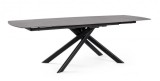 Cumpara ieftin Masa extensibila otel negru portelan gri Joakim 160/240x90x75 cm