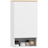 HOMCOM Dulap pentru Baie cu Rafturi Ajustabile și Compartiment Deschis, 40x27x77 cm, Alb | Aosom Romania