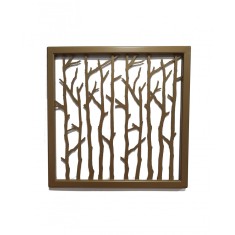 Decor perete, Art metal Tablou metalic Auriu 55x55 cm