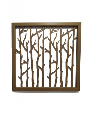 Decor perete, Art metal Tablou metalic Auriu 55x55 cm foto