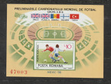 Romania 1985 - #1140 Preliminariile C.M. de Fotbal Mexic S/S 1v MNH, Nestampilat