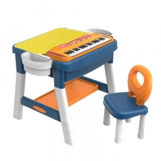 Masa tip lego cu scaunel si pian Buddy Fun