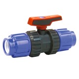 Racord PE, Robinet Sferic 32mm, Fiting Compresiune, Apă Potabilă