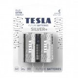 Set 2 baterii alcaline C LR14 TESLA SILVER 1.5V