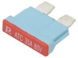 Siguranță Auto 35A 80VDC 19mm Cupru Cositorit