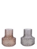 Set 2 vaze sticla ambra gri 16 x 18 cm