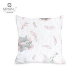 Perna clasica de dormit cu husa detasabila cu fermoar din bumbac 40x40 cm lulu rose MimiNu