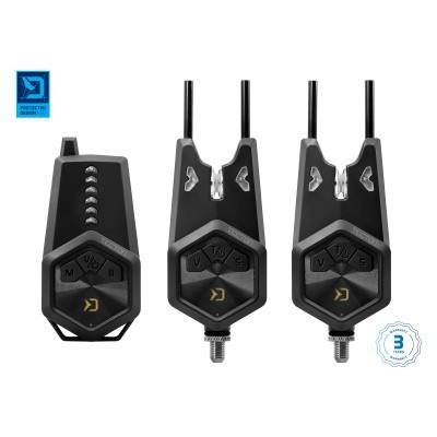 Set avertizori wireless Delphin TECTON, 2+1, statie + 2 avertizori, valigeta de transport foto