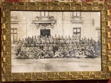 FOTOGRAFIE VECHE INRAMATA,,BATALION II&quot; WW I/ 260X200 mm./STAREA DIN POZE