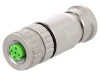 Conector M12 Mama 4 Pini Cod D Ethernet HARTING IP67 Ecranat Montare Dreapta Pe Cablu