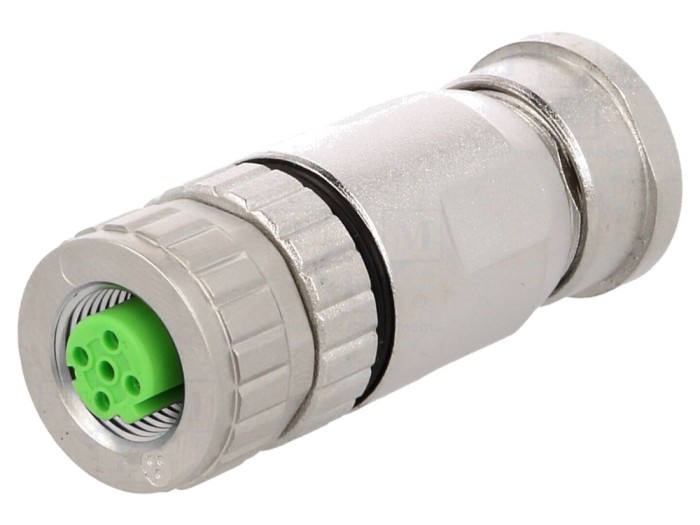 Conector M12 mamă 4 pini cod D