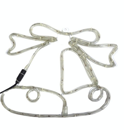 Instalatie de Craciun, figurina clopotei din furtun led cu suport, rosu, 9031R