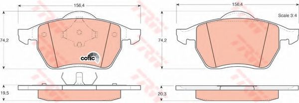 Set placute frana,frana disc SEAT ALHAMBRA (7V8, 7V9) (1996 - 2010) TRW GDB1204