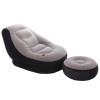 Fotoliu Gonflabil 2in1 Sezlong Intex + Taburet, 130x99x76 cm, Vinil, Gri, Rezistent la Pete