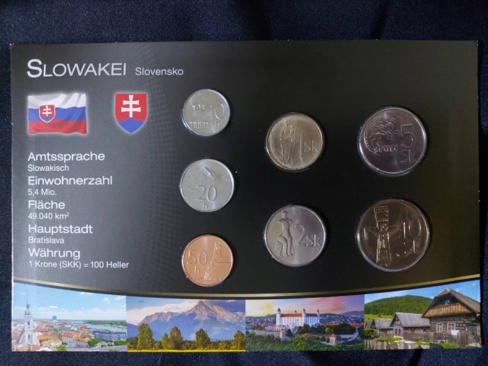 Seria completata monede - Slovakia 2002-2007