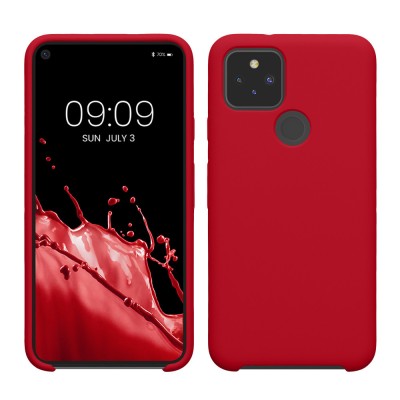 Husa Kwmobile pentru Google Pixel 5, Rosu, Silicon, KWM0000122K035C foto