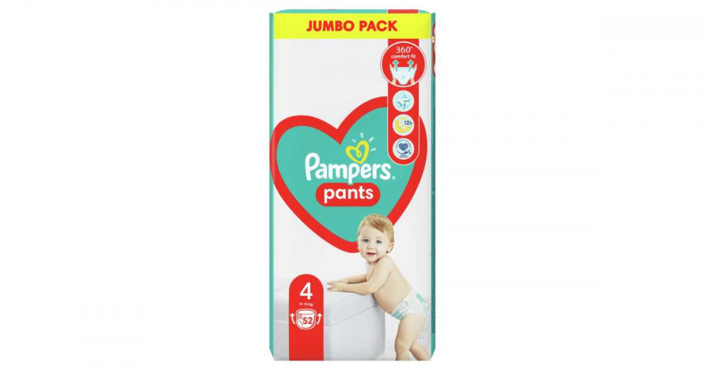Pampers Pants Jumbo Pack Pachet de scutece 9-15kg Maxi 4 (52 buc) |  Okazii.ro