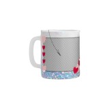 Cana alba personalizata, Blue Love, INOVATIX&reg;. 330ml