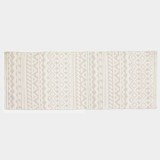 Covoras de Bucatarie Antiderapant, Model Jacquard, 150x53cm, Ecru Bej, CMCLASS