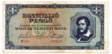 Ungaria 1 000 000 1000000 Pengo 1945 P-122 Seria 005218