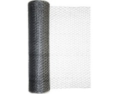 Plasa gard zincata hexagonala, 0,7 mm, 0,5x10 m, argintiu foto