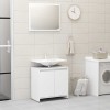 VidaXL Set mobilier de baie, alb, lemn prelucrat