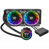 Cooler Procesor Thermaltake Floe Riing RGB 240 TT Premium Edition iluminare RGB, Viteza pompa 3600 rpm, Negru