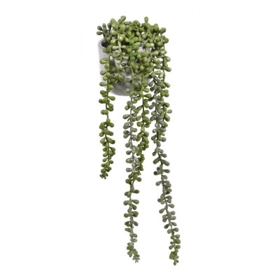 Planta Artificială Decorativă, Ghiveci Ceramic, Verde, &amp;Icirc;nălțime 45cm foto