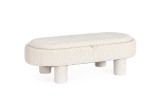Cumpara ieftin Taburet alb cu tava servire mdf natur Talya 110x50x33h