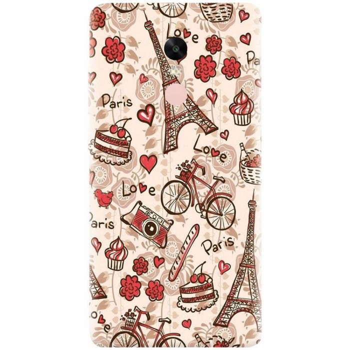 Husa silicon pentru Xiaomi Redmi Note 4, Paris Love
