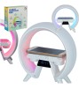 Lampa de veghe LED RGB incarcator inductiv si radio, alb