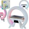 Lampa de veghe LED RGB incarcator inductiv si radio, alb