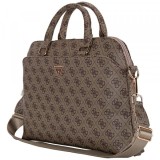 Geanta Guess 4G Triangle Logo pentru Laptop 15inch, Maro