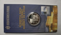 BNR - 5 LEI 2008 . SUMMITUL NATO DE LA BUCURESTI . ARGINT .