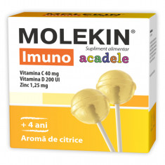 Molekin Imuno pentru +4 ani, 12 acadele cu aroma de citrice, Zdrovit