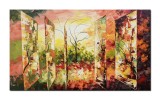 Cumpara ieftin Tablou pictat manual inspirational, Vieti paralele, 120x70cm ulei pe panza in cutit efect 3D, Magistral