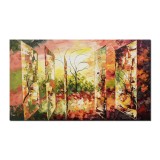Tablou pictat manual inspirational, Vieti paralele, 120x70cm ulei pe panza in cutit efect 3D, Magistral