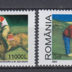 ROMANIA 2002 LP 1588 SPORTURI CU CROSE SERIE MNH