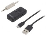 Receiver Bluetooth Neagră Jack 3.5mm MicroSD USB 10m 300mAh