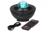 Cumpara ieftin Proiector cu player muzical Bluetooth, cer instelat si lumina rotativa tip val
