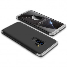 Husa 360 Grade Upzz Protection Samsung Galaxy S9+ Plus Negru Silver foto