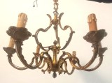 Superb candelabru din bronz masiv in stilul francez Louis cu 6 brate