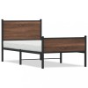 Cadru Pat Metalic Gossi, Tablie Stejar Maro, 75x190 cm - Robust si Elegant