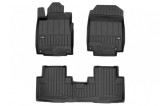 Covorase din cauciuc specifice, potrivite pentru Honda CR-V 2012-2018, set de 3 piese, culoare neagra, cu garantie de 24 de luni din seria Frogum 3D P