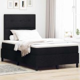 Cumpara ieftin Pat cu saltea cu arcuri și lumină LED - Negru, 120 x 200 cm, Material textil