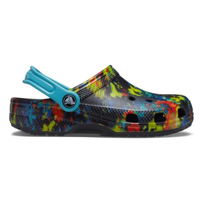 Saboți Crocs Kids&amp;#039; Classic Tie-Dye Graphic New Clog Multicolor - Turq Tonic/Multi foto