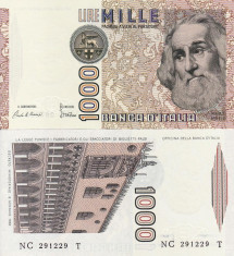 ITALIA 1.000 lire 1982 UNC!!! foto